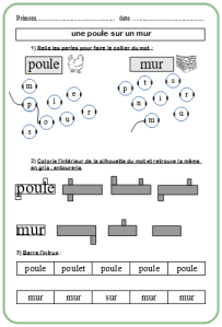 fiche de travail adapté 1