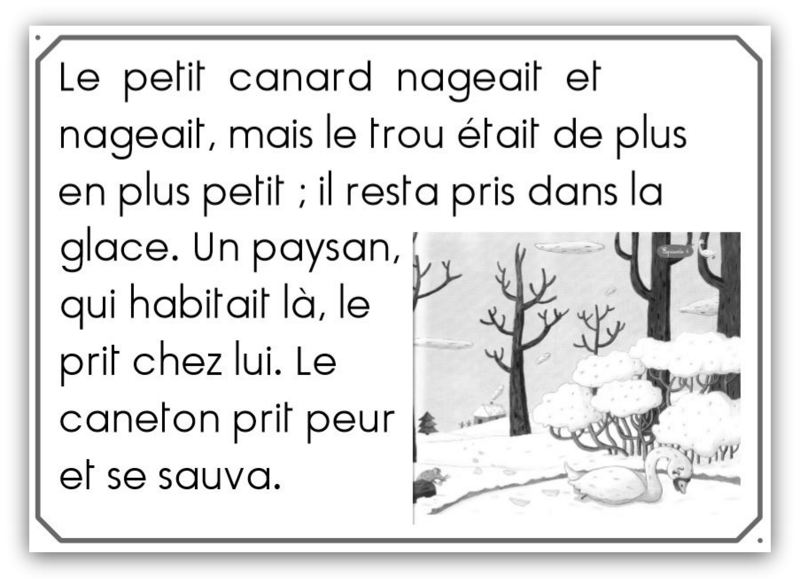 texte vilain pt canard