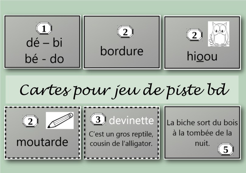 cartes jeu bd présentation