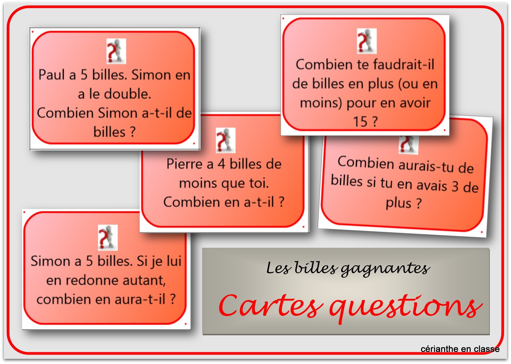 JEU CE1 POUR MANIPULER LES QUANTITÉS – Cérianthe en classe