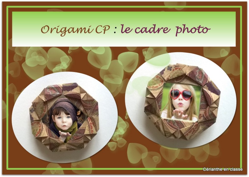 origami cadre présentation