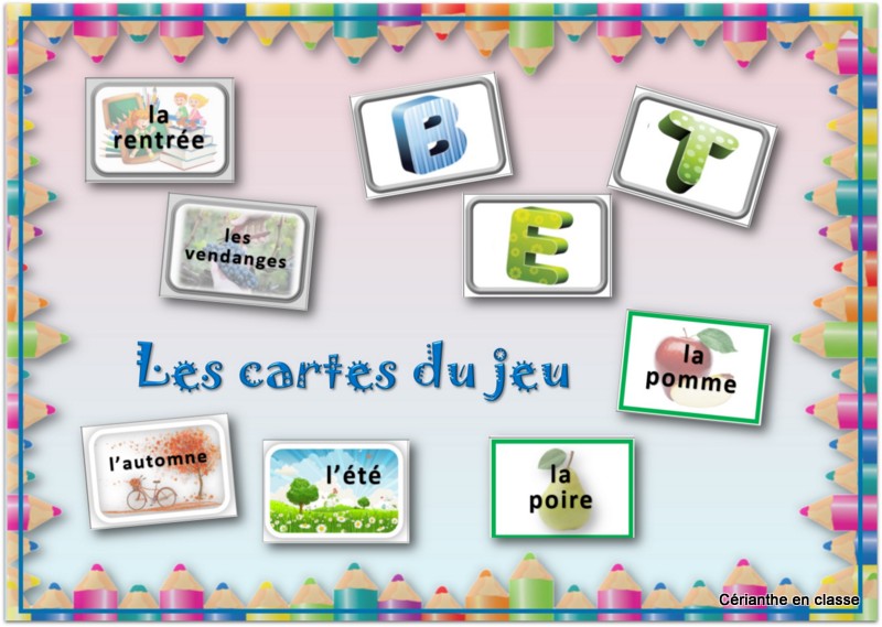 jeu septembre les cartes du jeu