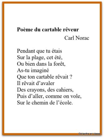 cartable rêveur texte