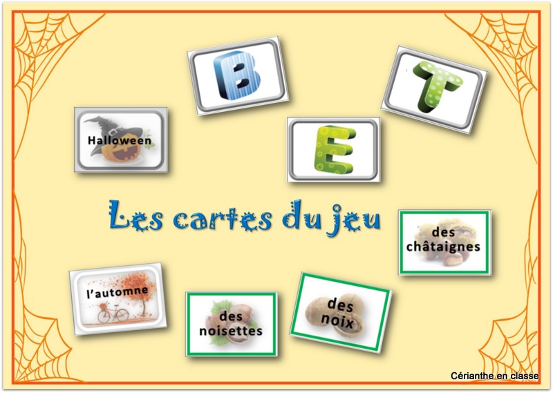 jeu octobre les cartes du jeu