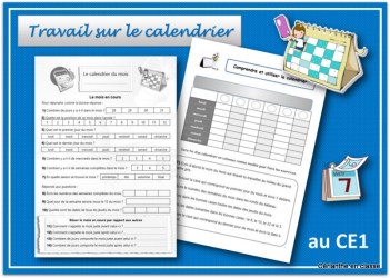 T sur le calendrier ce1 présentation