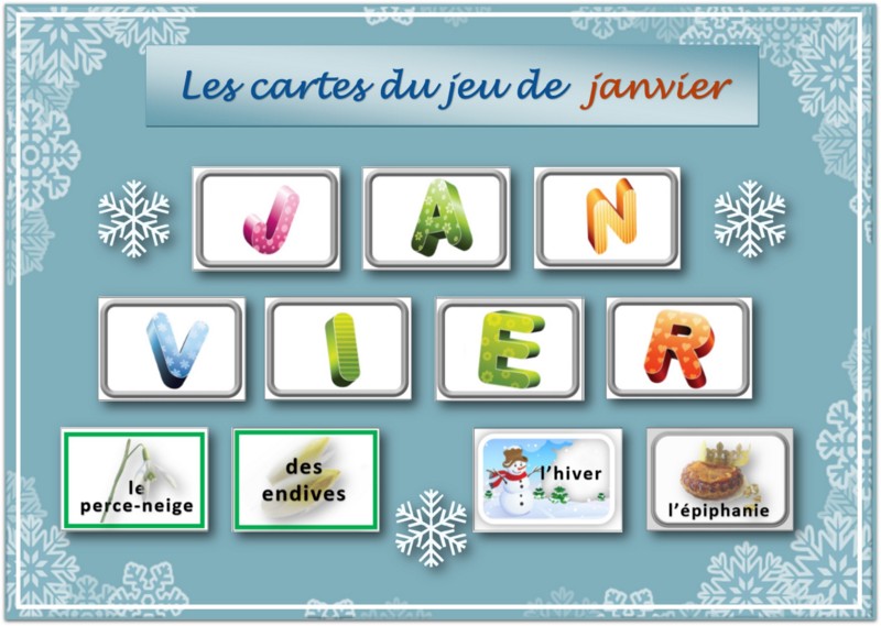 jeu de janvier cartes