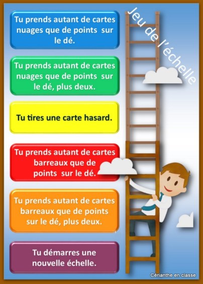 codes couleurs jeu de l'échelle