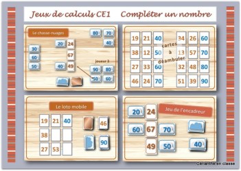 jeux de calculs CE1.présentation