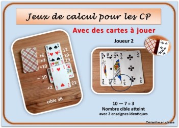 jeux de calculs avec cartes 6
