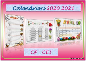 calendriers 2020 2021 présentation