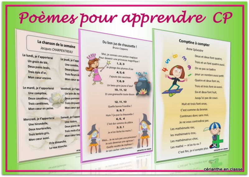 poèmes pour apprendre présentation